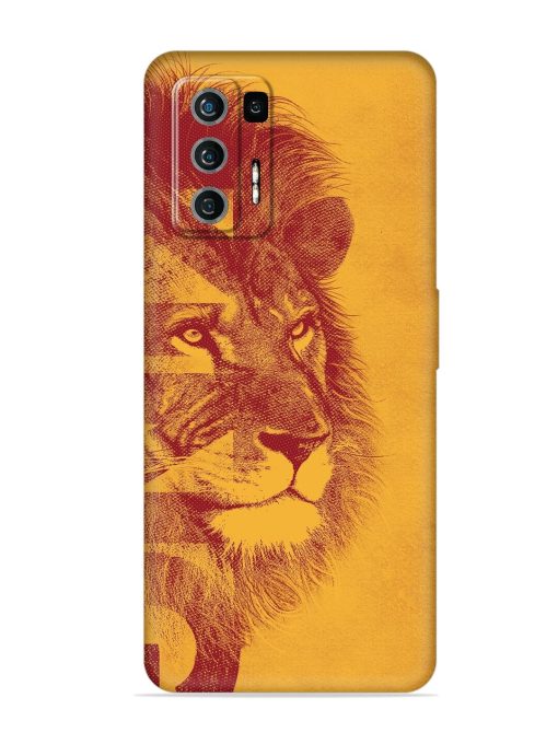 Gold Lion Crown Art Embossed Soft Silicone Case for Lava Agni (5G) Zapvi