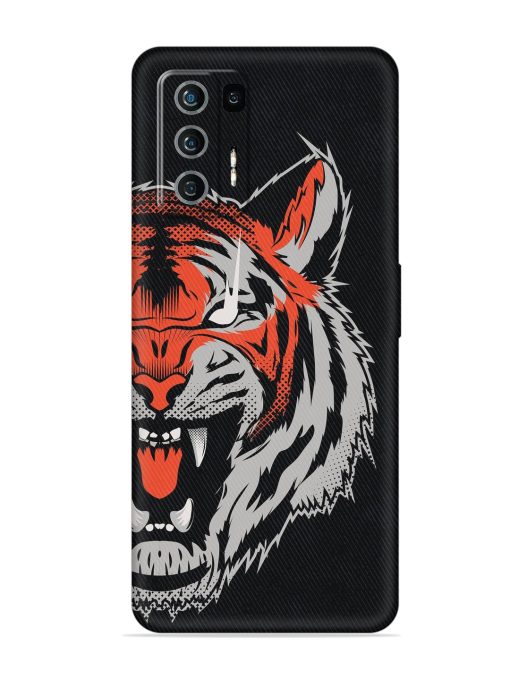 Tiger Aggression Embossed Soft Silicone Case for Lava Agni (5G)