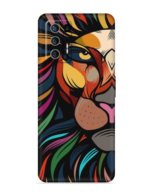 Trippy Lion Art Embossed Soft Silicone Case for Lava Agni (5G) Zapvi