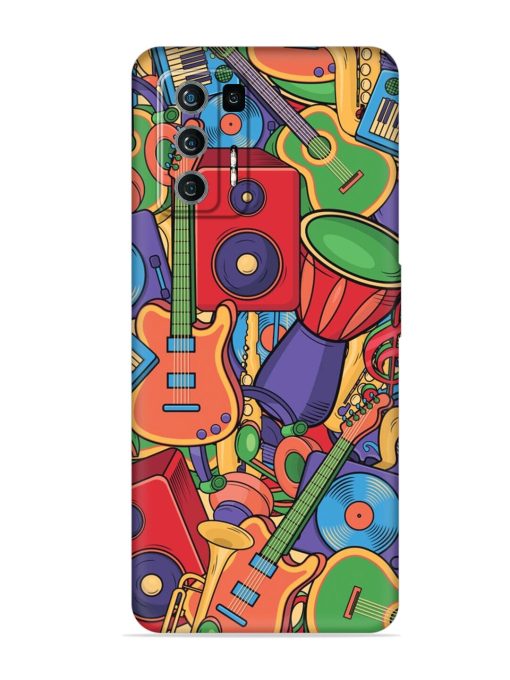 Colorful Music Art Embossed Soft Silicone Case for Lava Agni (5G) Zapvi