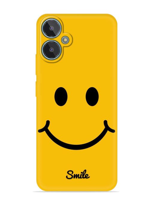 Yellow Smiley Embossed Soft Silicone Case for Lava Blaze 2 Zapvi