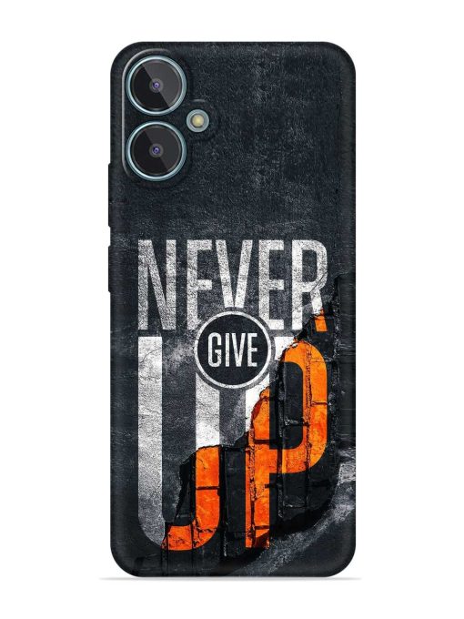 Never Give Up Embossed Soft Silicone Case for Lava Blaze 2 Zapvi