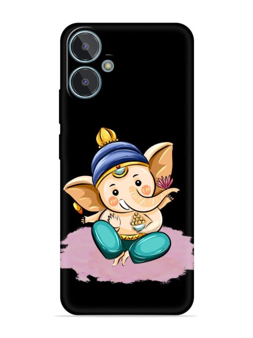 Bal Ganesh Vector Art Embossed Soft Silicone Case for Lava Blaze 2 Zapvi