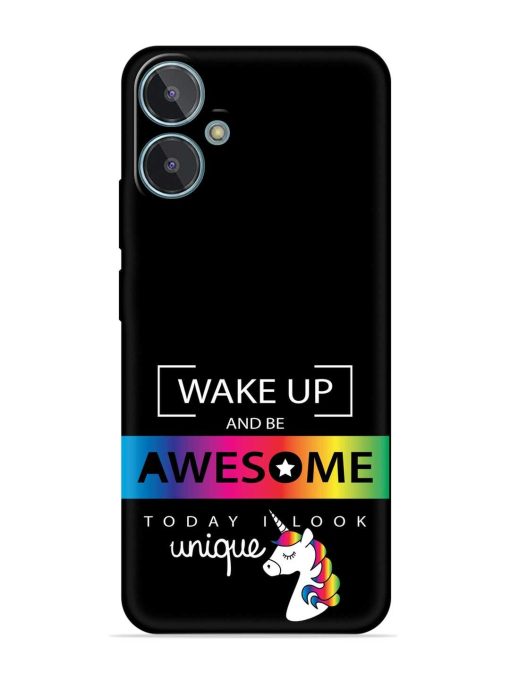 Inspirational Quote Unicorn Embossed Soft Silicone Case for Lava Blaze 2 Zapvi