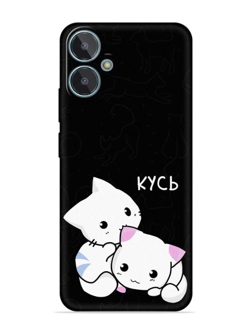 Kycb Cat Embossed Soft Silicone Case for Lava Blaze 2 Zapvi