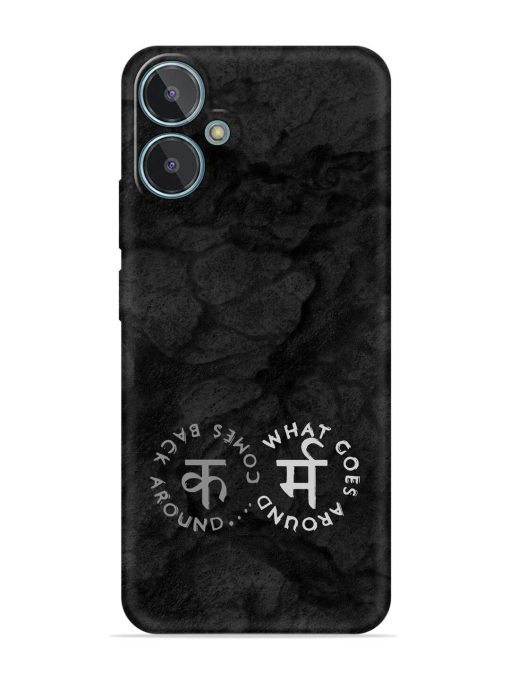 Karma Hindi Word Embossed Soft Silicone Case for Lava Blaze 2 Zapvi