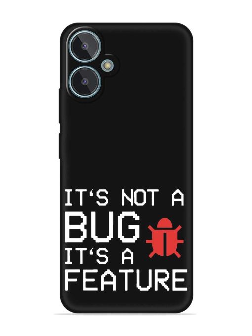 Not Bug Feature Embossed Soft Silicone Case for Lava Blaze 2 Zapvi