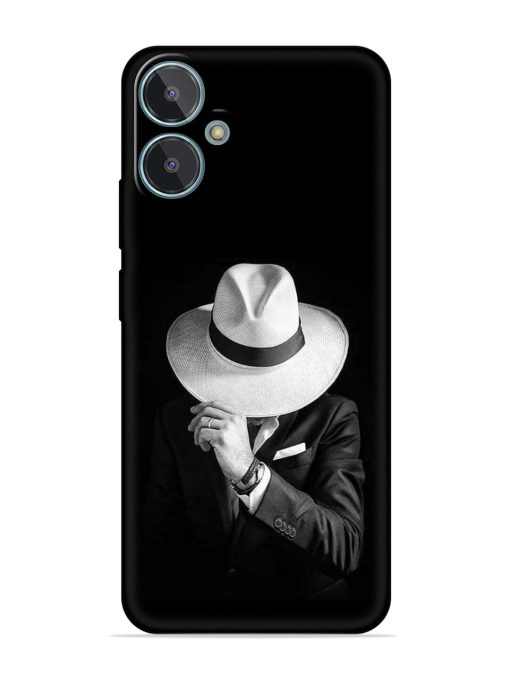 Men Under Hat Embossed Soft Silicone Case for Lava Blaze 2 Zapvi