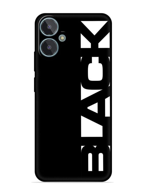 Black Typo Embossed Soft Silicone Case for Lava Blaze 2