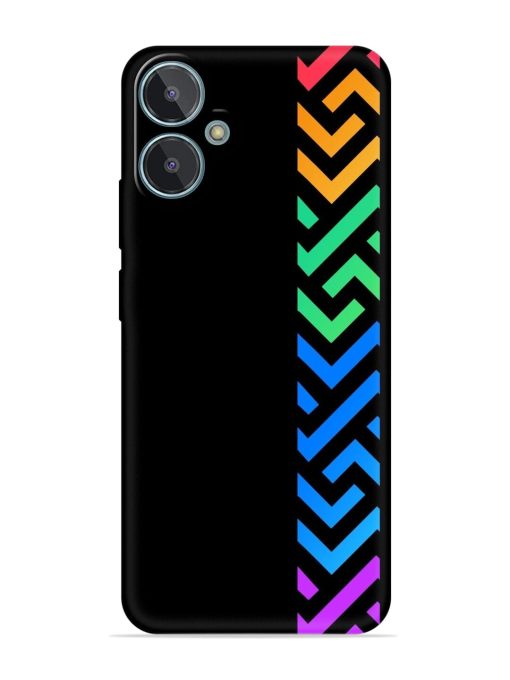 Colorshape Stripes Embossed Soft Silicone Case for Lava Blaze 2 Zapvi