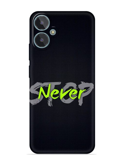 Never Stop Embossed Soft Silicone Case for Lava Blaze 2