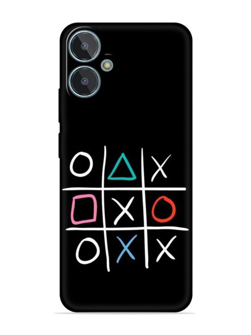 Super Neon Tic-Tac-Toe Embossed Soft Silicone Case for Lava Blaze 2 Zapvi