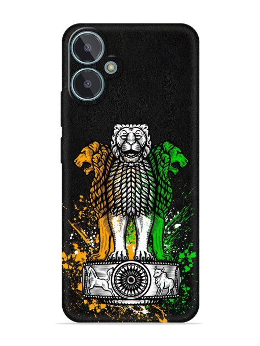 Pillars Of Ashoka Embossed Soft Silicone Case for Lava Blaze 2