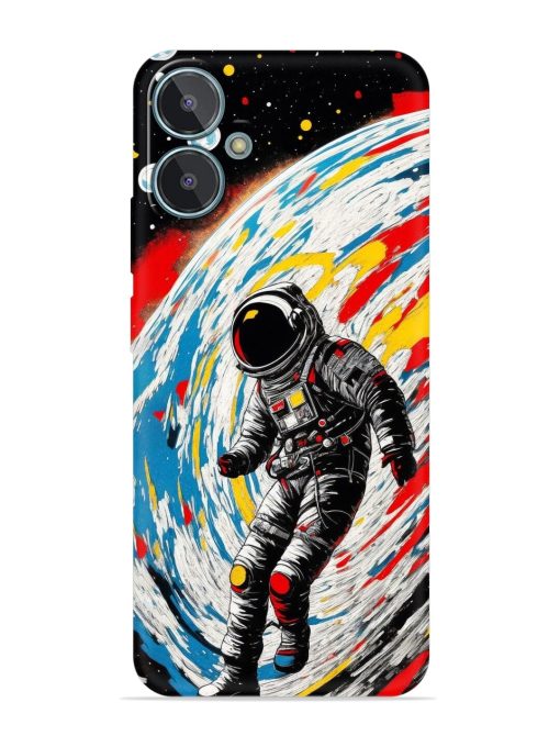 Astronaut Art Embossed Soft Silicone Case for Lava Blaze 2 Zapvi