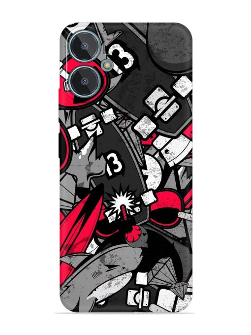 Fictional Doodle Embossed Soft Silicone Case for Lava Blaze 2 Zapvi