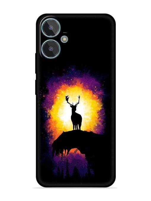 Elk Animal Art Embossed Soft Silicone Case for Lava Blaze 2 Zapvi