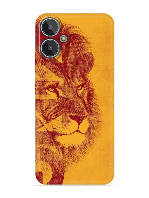 Gold Lion Crown Art Embossed Soft Silicone Case for Lava Blaze 2 Zapvi