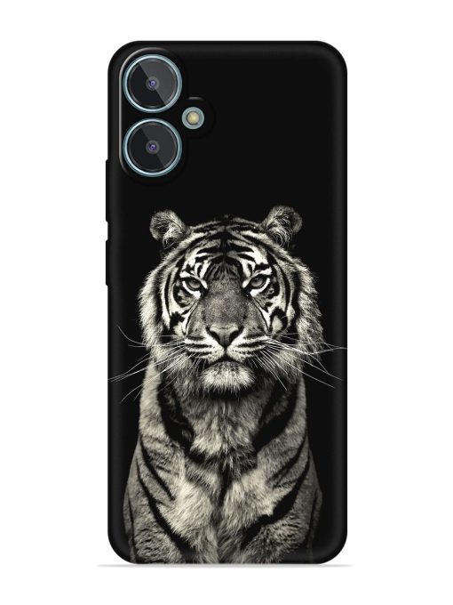 Tiger Art Embossed Soft Silicone Case for Lava Blaze 2