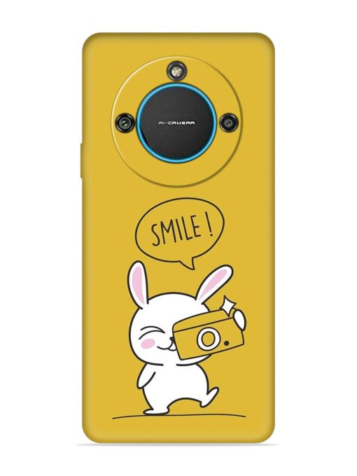 Hey Smile Please Embossed Soft Silicone Case for Lava Blaze 2 (5G) Zapvi