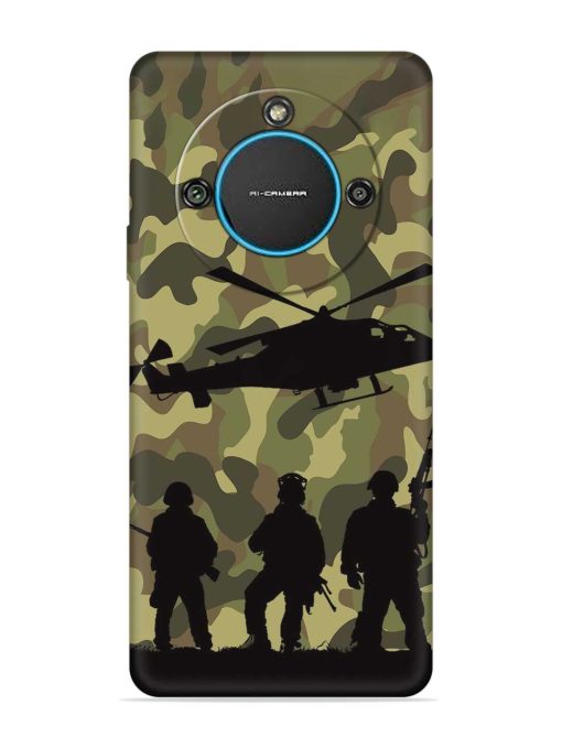 Army Heros Embossed Soft Silicone Case for Lava Blaze 2 (5G) Zapvi