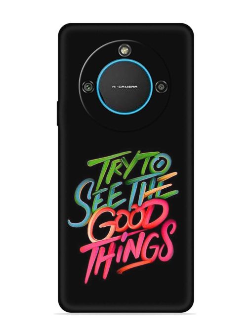 Try To See The Good Things Embossed Soft Silicone Case for Lava Blaze 2 (5G)