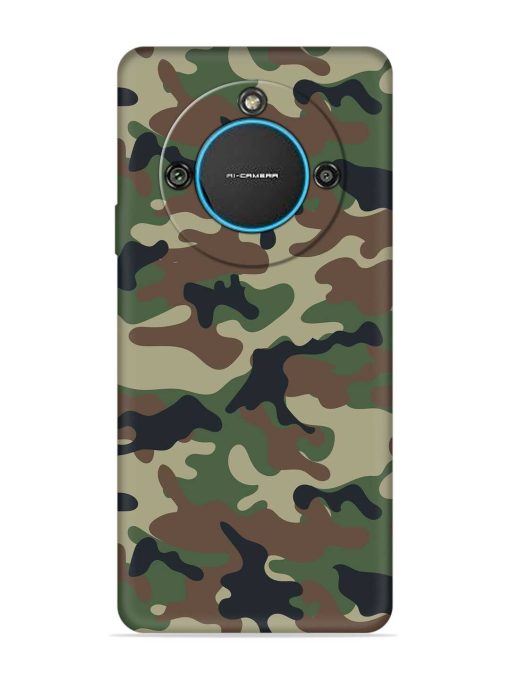 Army Military Camouflage Dark Green Embossed Soft Silicone Case for Lava Blaze 2 (5G) Zapvi