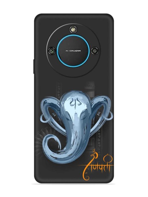 Illustration Lord Ganpati Embossed Soft Silicone Case for Lava Blaze 2 (5G)