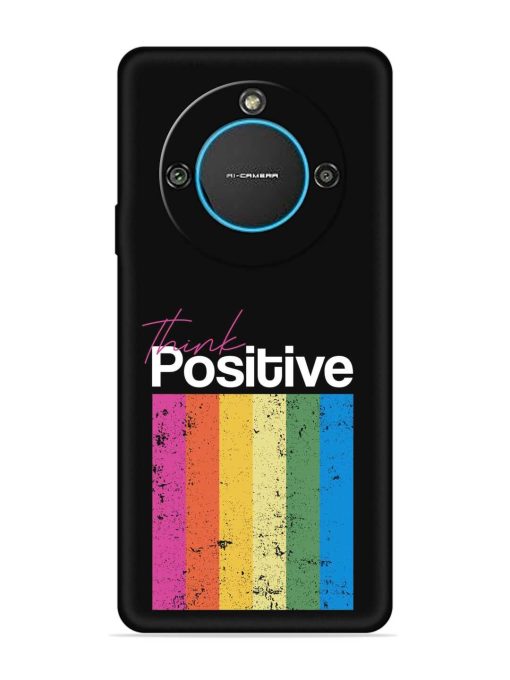 Think Positive Typography Embossed Soft Silicone Case for Lava Blaze 2 (5G) Zapvi