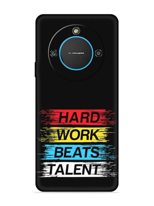 Hard Work Beats Embossed Soft Silicone Case for Lava Blaze 2 (5G) Zapvi