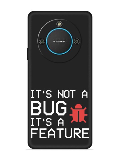 Not Bug Feature Embossed Soft Silicone Case for Lava Blaze 2 (5G)