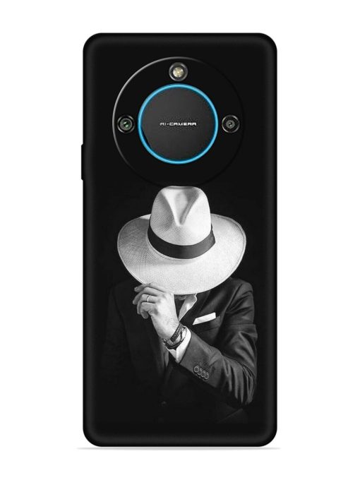 Men Under Hat Embossed Soft Silicone Case for Lava Blaze 2 (5G)