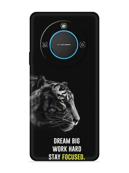 Dream Big Work Hard Embossed Soft Silicone Case for Lava Blaze 2 (5G)