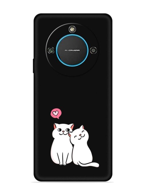 Cute Loving Cats Embossed Soft Silicone Case for Lava Blaze 2 (5G) Zapvi