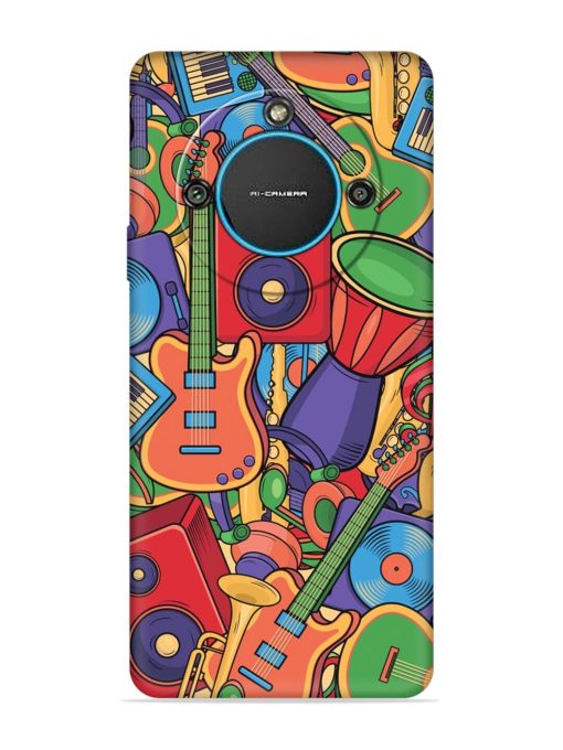 Colorful Music Art Embossed Soft Silicone Case for Lava Blaze 2 (5G) Zapvi