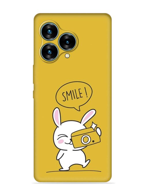 Hey Smile Please Embossed Soft Silicone Case for Lava Blaze Curve (5G) Zapvi