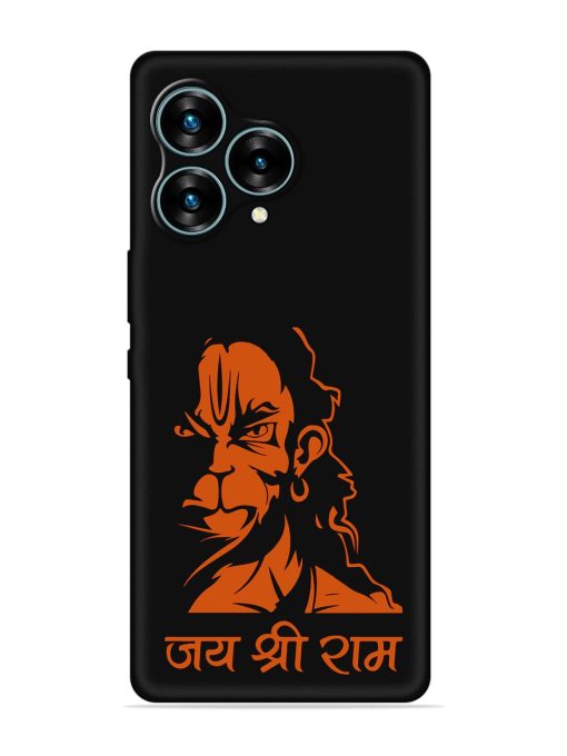 Angry Hanuman Embossed Soft Silicone Case for Lava Blaze Curve (5G) Zapvi