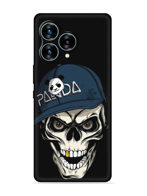 Panda Skull Embossed Soft Silicone Case for Lava Blaze Curve (5G) Zapvi