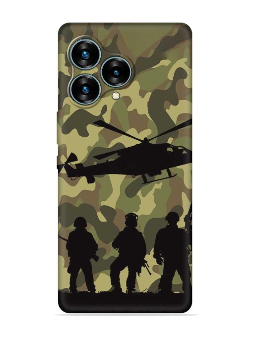 Army Heros Embossed Soft Silicone Case for Lava Blaze Curve (5G) Zapvi