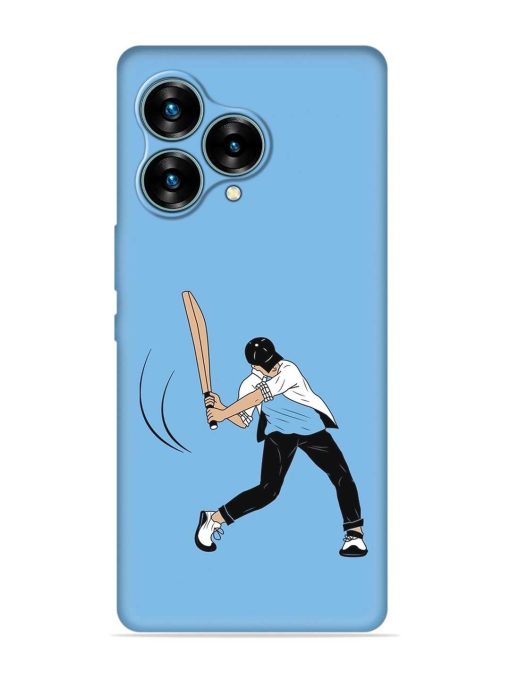 Cricket Gully Boy Embossed Soft Silicone Case for Lava Blaze Curve (5G) Zapvi