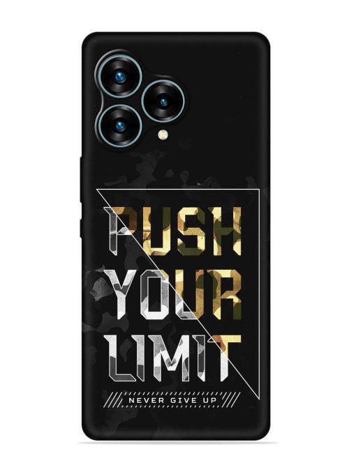 Push Your Limits Embossed Soft Silicone Case for Lava Blaze Curve (5G) Zapvi