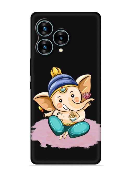 Bal Ganesh Vector Art Embossed Soft Silicone Case for Lava Blaze Curve (5G) Zapvi