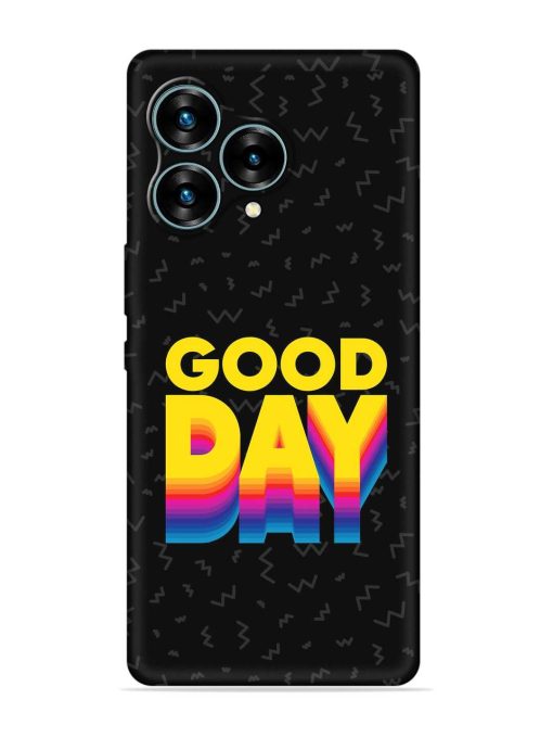 Good Day Embossed Soft Silicone Case for Lava Blaze Curve (5G) Zapvi