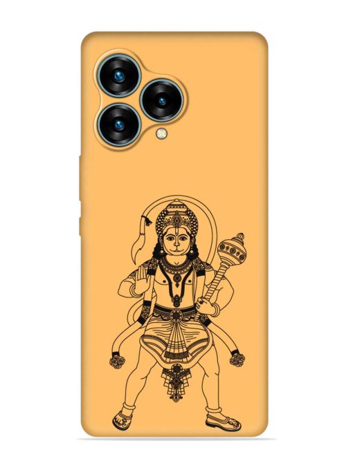 Indian God Hanuman Embossed Soft Silicone Case for Lava Blaze Curve (5G) Zapvi