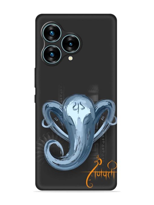 Illustration Lord Ganpati Embossed Soft Silicone Case for Lava Blaze Curve (5G) Zapvi