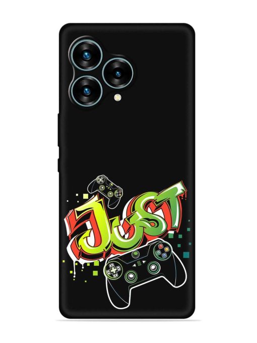 Graffiti Gamepad Illustration Embossed Soft Silicone Case for Lava Blaze Curve (5G) Zapvi