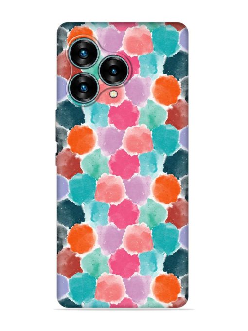 Colorful Seamless Pattern Embossed Soft Silicone Case for Lava Blaze Curve (5G) Zapvi