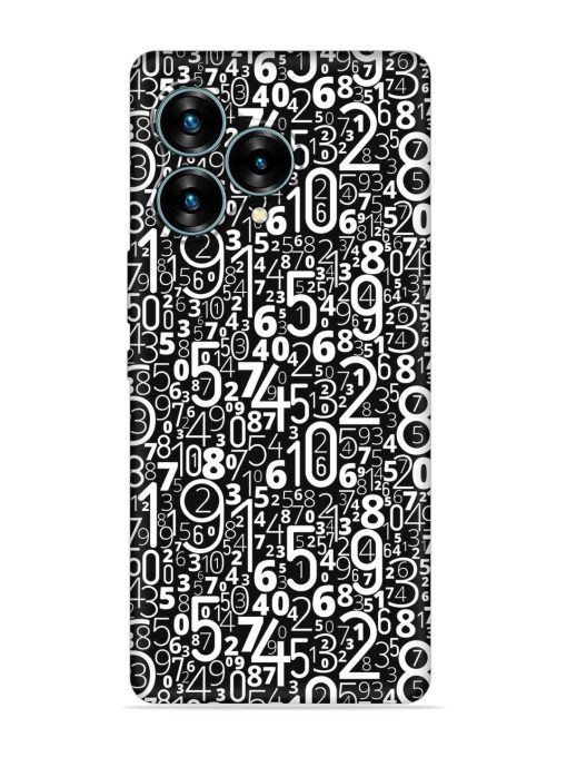 Many Numbers Different Embossed Soft Silicone Case for Lava Blaze Curve (5G) Zapvi