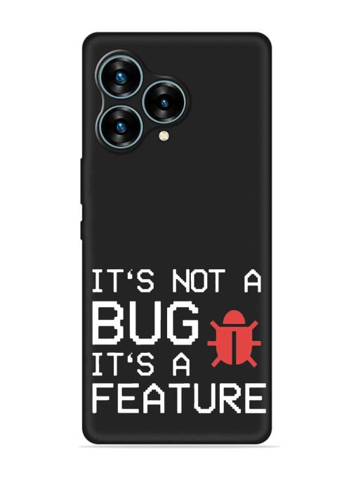 Not Bug Feature Embossed Soft Silicone Case for Lava Blaze Curve (5G)