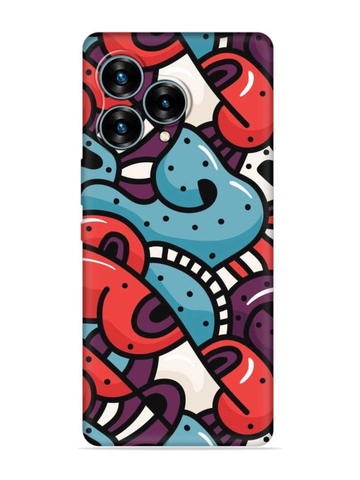 Seamless Backdrop Colorful Embossed Soft Silicone Case for Lava Blaze Curve (5G) Zapvi