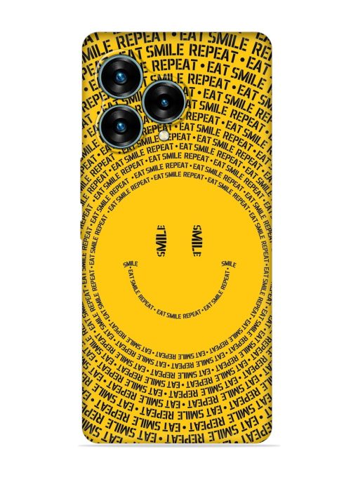 Smiley Embossed Soft Silicone Case for Lava Blaze Curve (5G) Zapvi